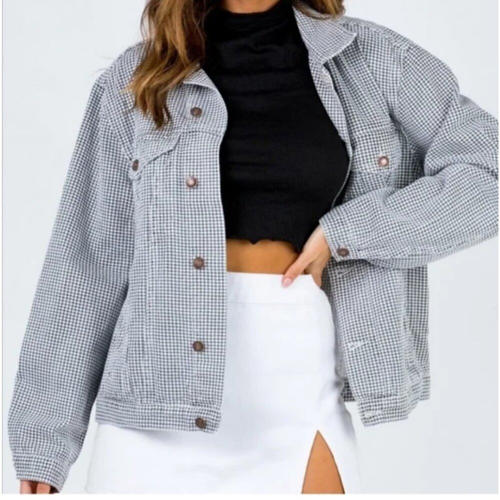 Princess Polly Mitzi Jacket in Black/White xs/small